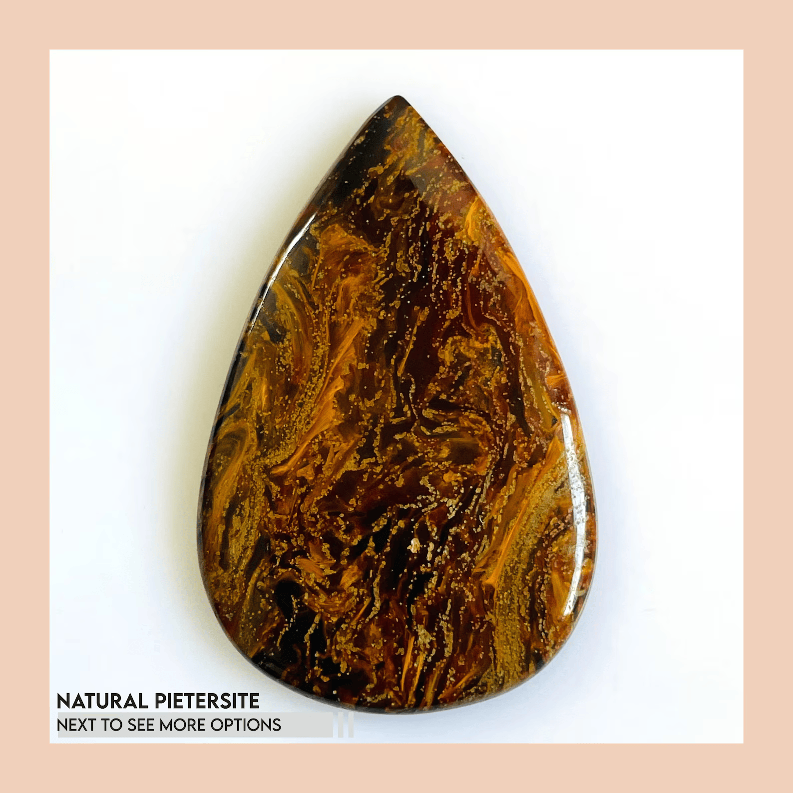 Pietersite Cabochon: Hand Polished Gemstone for Jewelry Making
