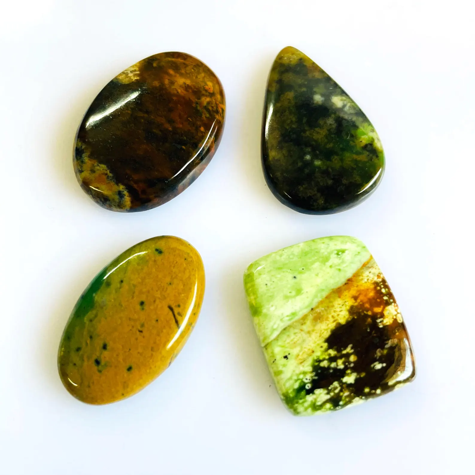 Natural Chrome Chalcedony Cabochon: Loose Gemstone for Jewelry Making