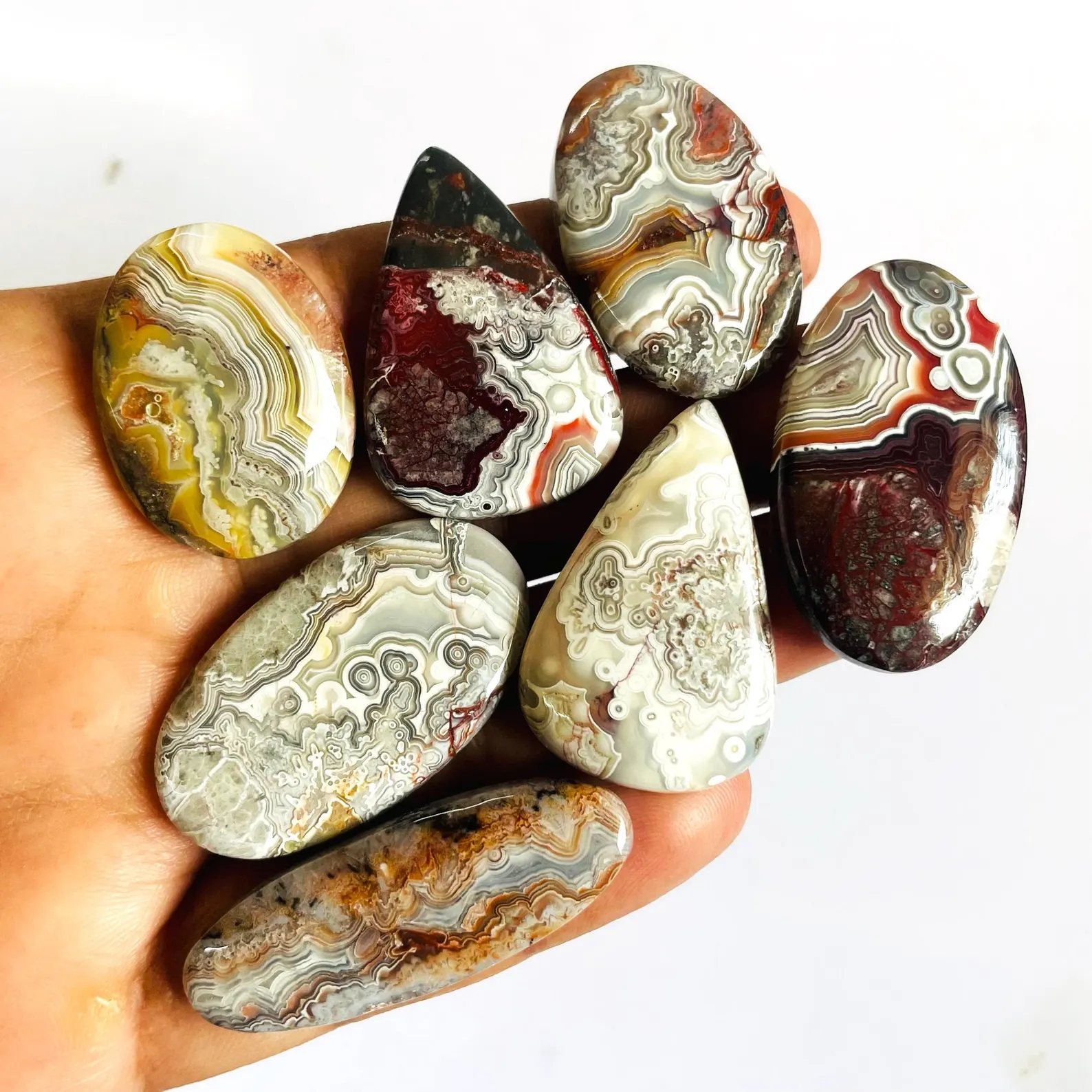 Natural Crazy Lace Agate Cabochon: Loose Gemstone for Jewelry Making