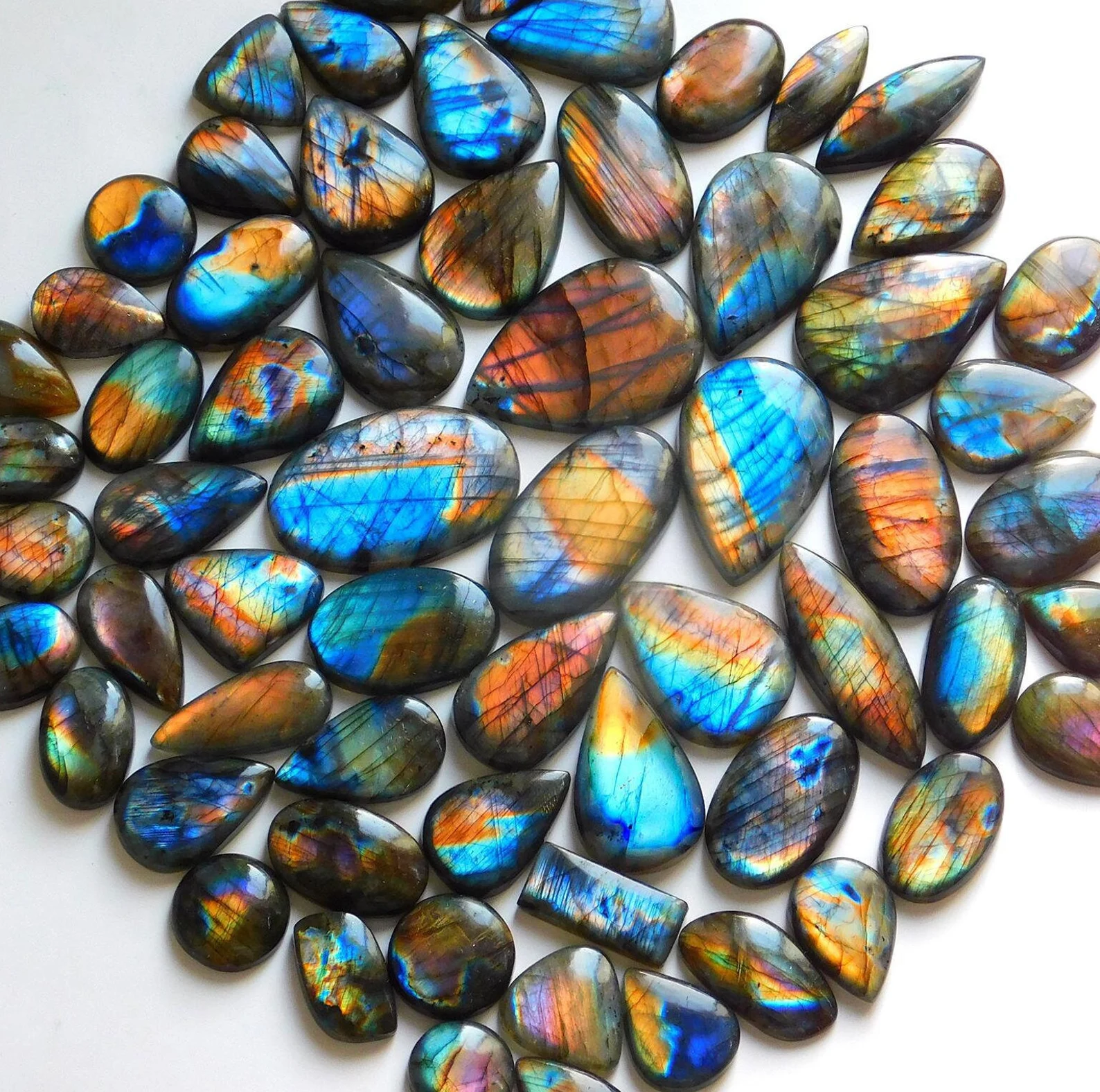 Multicolor Labradorite Cabochon: Natural Gemstone Jewelry