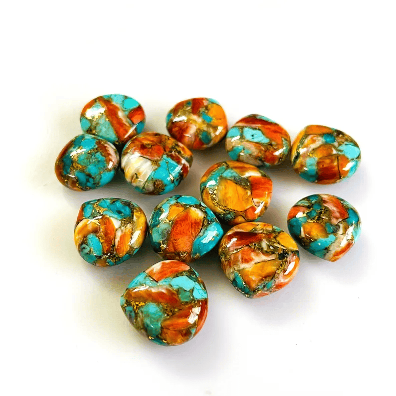 Copper Turquoise Heart Shape Briolette