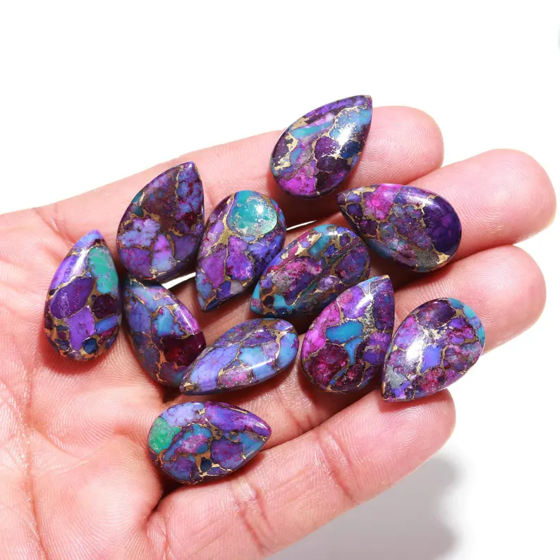 Mohave Copper Turquoise Cabochon Pair