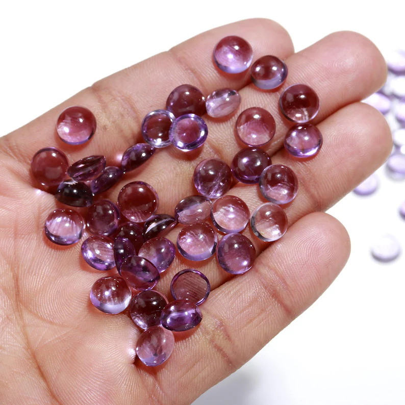 Natural Purple Amethyst Round Shape Gemstone