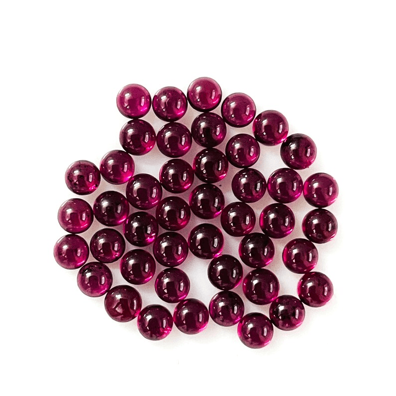 Natural Red Garnet Round Cabochon 4x4mm